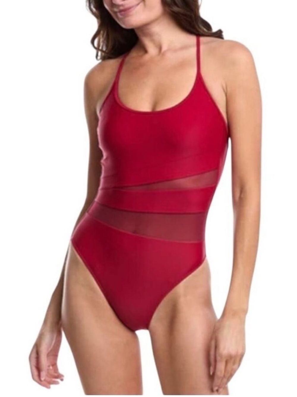 SUMMERSALT THE CAUSEWAY ONE PIECE SWIMSUIT Sangria Color SIZE 6